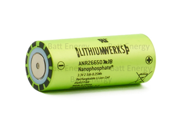 Lithium Werks LiFePO4 ANR26650M1B (A Grade) 3,3V 2,5Ah